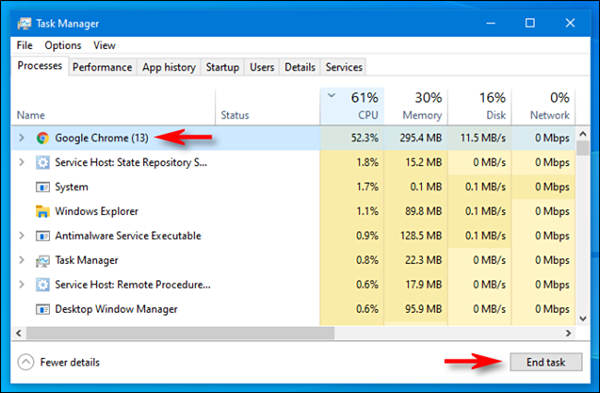 如何使用Windows 10的任务管理器结束任务(4)