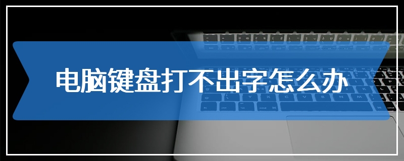 电脑键盘打不出字怎么办