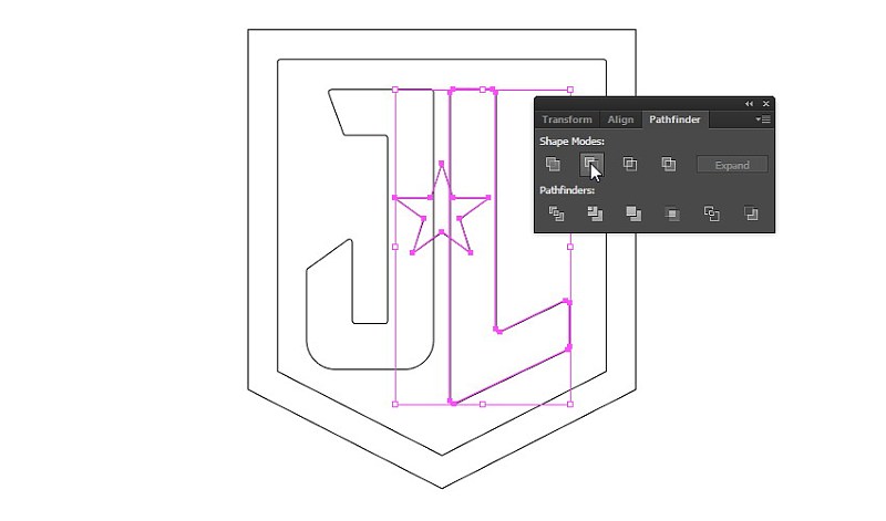 如何使用AI创建正义联盟LOGO(30)