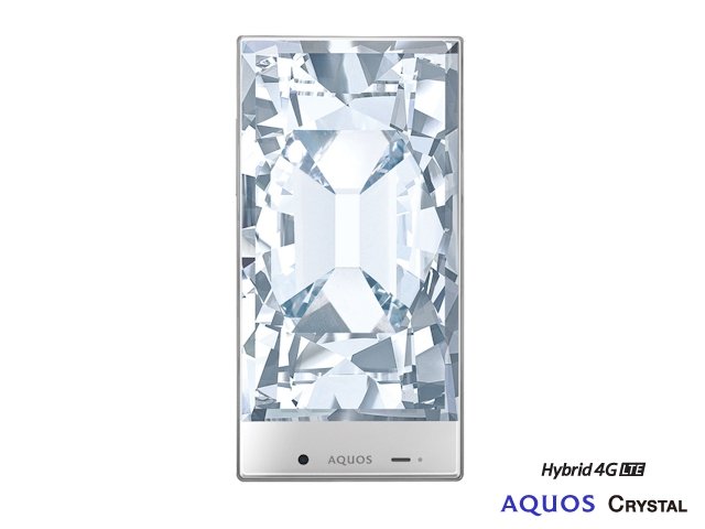 机面两侧及上方边框极致幼薄 Sharp Aquos Crystal 智能手机