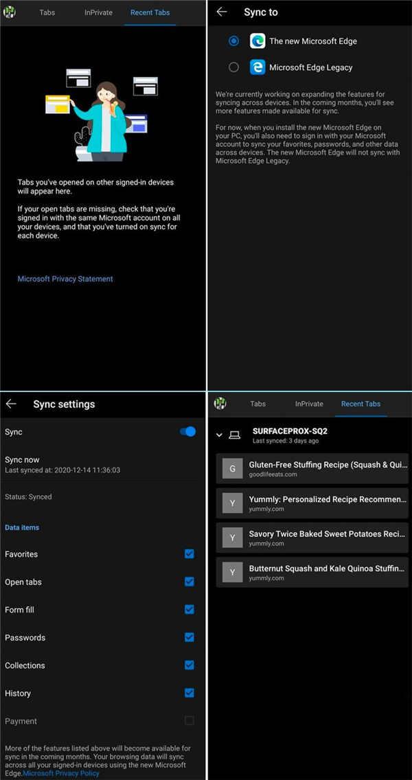Microsoft Edge 浏览器开放 Android 与 Windows 跨装置同步分页与历史记录功能(1)
