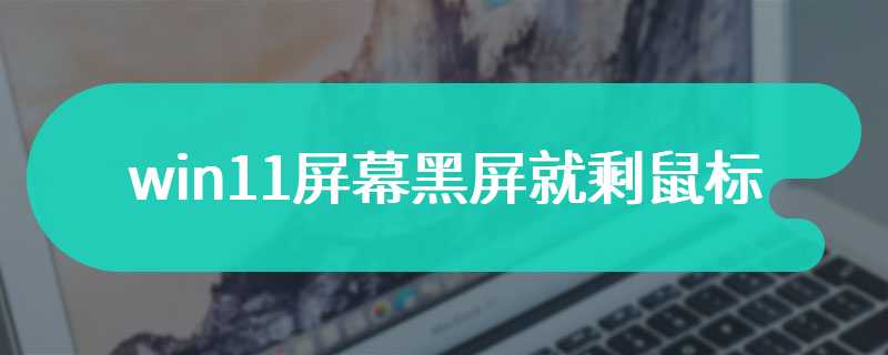 win11屏幕黑屏就剩鼠标