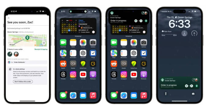 近 20 个月等待，星巴克应用海外更新：iPhone 锁屏可实时显示外卖订单情况(1)