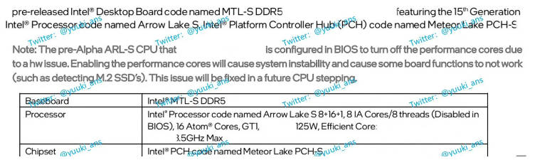 不支持超线程和 AVX-512，新款英特尔 Arrow Lake-S 芯片样品现身测试数据库(1)
