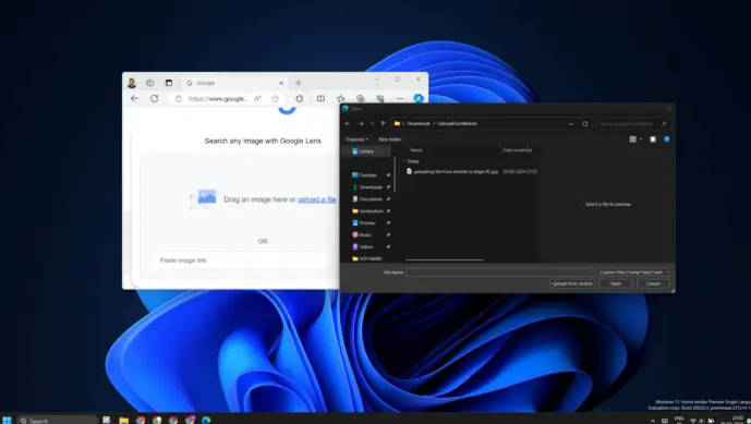 微软 Win11/10 端 Edge 浏览器新增“手机上传”功能，方便跨设备文件传输