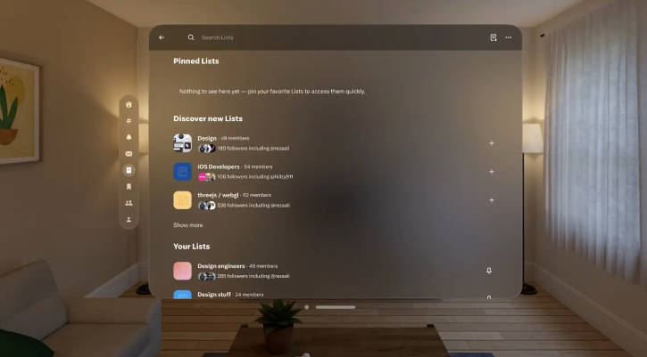 苹果头显能“刷推”了，X（推特）第三方 Vision Pro 客户端 Dusk 问世(2)